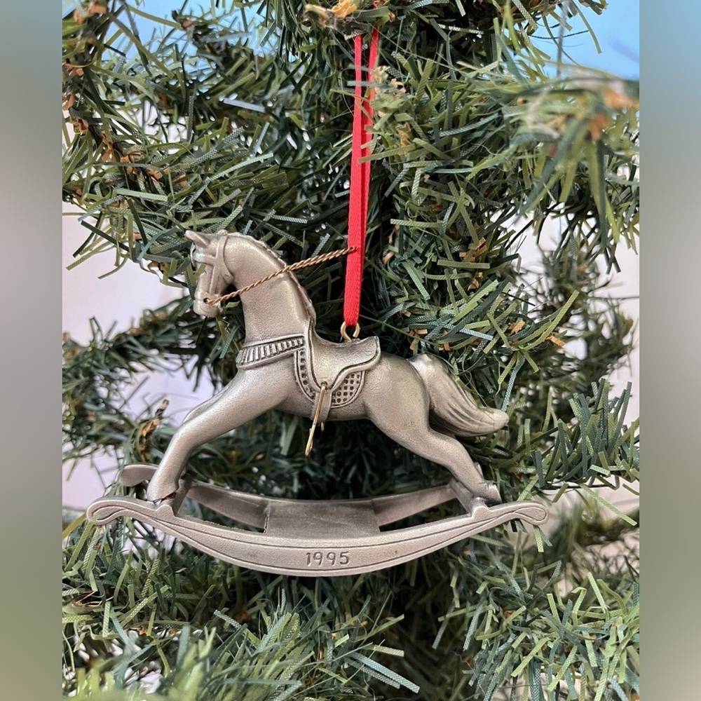 Vintage Rocking Horse 
Hallmark Ornament 
Anniversary Edition 
Pewter
circa 1995